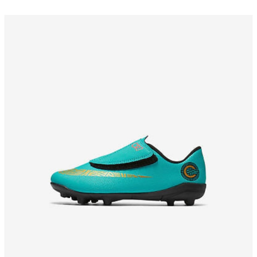 Nike Little Kids' JR CR7 Soccer Cleats Jade/Gold